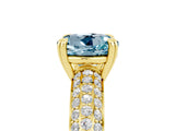 Yellow gold Round Cut Cut Diamond Milgrain Marquise Band with Prong Setting_5