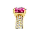 Yellow gold Round Cut Cut Diamond Milgrain Marquise Band with Prong Setting_5