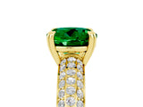 Yellow gold Round Cut Cut Diamond Milgrain Marquise Band with Prong Setting_5
