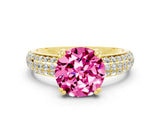 Yellow gold Round Cut Cut Diamond Milgrain Marquise Band with Prong Setting