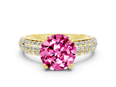 Yellow gold Round Cut Cut Diamond Milgrain Marquise Band with Prong Setting