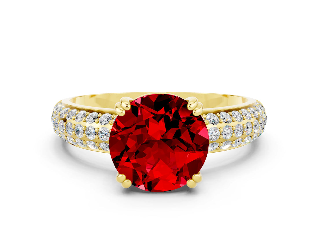 Yellow gold Round Cut Cut Diamond Milgrain Marquise Band with Prong Setting