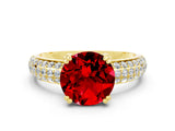 Yellow gold Round Cut Cut Diamond Milgrain Marquise Band with Prong Setting