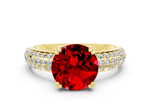 Yellow gold Round Cut Cut Diamond Milgrain Marquise Band with Prong Setting