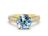 Yellow gold Round Cut Cut Diamond Milgrain Marquise Band with Prong Setting
