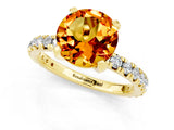 Yellow gold Round Cut Cut Diamond Pavé Band with Four-Prong Setting_1