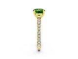 Yellow gold Round Cut Cut Diamond Pavé Band with Four-Prong Setting_2