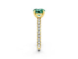 Yellow gold Round Cut Cut Diamond Pavé Band with Four-Prong Setting_2