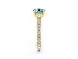 Yellow gold Round Cut Cut Diamond Pavé Band with Four-Prong Setting_2