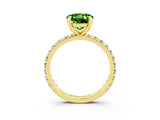 Yellow gold Round Cut Cut Diamond Pavé Band with Four-Prong Setting_3