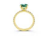 Yellow gold Round Cut Cut Diamond Pavé Band with Four-Prong Setting_3