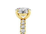 Yellow gold Round Cut Cut Diamond Pavé Band with Four-Prong Setting_5