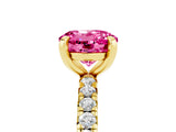 Yellow gold Round Cut Cut Diamond Pavé Band with Four-Prong Setting_5