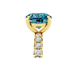 Yellow gold Round Cut Cut Diamond Pavé Band with Four-Prong Setting_5