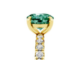 Yellow gold Round Cut Cut Diamond Pavé Band with Four-Prong Setting_5