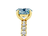 Yellow gold Round Cut Cut Diamond Pavé Band with Four-Prong Setting_5