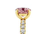 Yellow gold Round Cut Cut Diamond Pavé Band with Four-Prong Setting_5