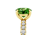 Yellow gold Round Cut Cut Diamond Pavé Band with Four-Prong Setting_5