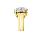 Yellow gold Round Cut Cut Diamond Solitaire Engagement Ring with Tapered Plain Band and Four-Prong Setting_20