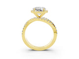 Yellow gold Round Cut Cut Halo Split Shank Prong Setting Ring_3