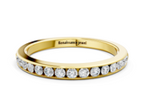 Yellow gold Round Cut Diamond Channel Set Eternity Band_4