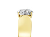 Yellow gold Round Cut Diamond Channel Set Solitaire Ring with Four-Prong Setting_11