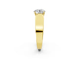 Yellow gold Round Cut Diamond Channel Set Solitaire Ring with Four-Prong Setting_46