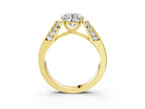 Yellow gold Round Cut Diamond Channel Set Solitaire Ring with Four-Prong Setting_47