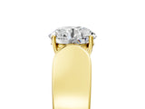 Yellow gold Round Cut Diamond Channel Set Solitaire Ring with Four-Prong Setting_49