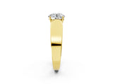Yellow gold Round Cut Diamond Channel Set Solitaire Ring with Four-Prong Setting_8