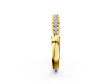 Yellow gold Round Cut Diamond Channel Set White Gold Band_6
