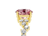 Yellow gold Round Cut Diamond Cluster Pavé Band with Four-Prong Setting_5