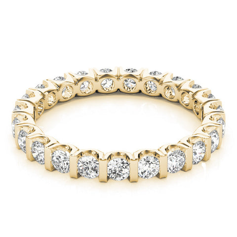 Yellow gold Round-Cut Diamond Eternity Band with Channel Setting 1