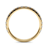 Yellow gold Round Cut Diamond Eternity Band with Shared Prong Setting 2