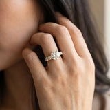 Yellow gold Round Cut Diamond Five-Stone Prong Set White Gold Ring_14