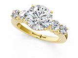 Yellow gold Round Cut Diamond Five-Stone Prong Set White Gold Ring_52