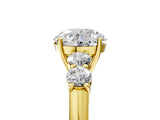 Yellow gold Round Cut Diamond Five-Stone Prong Set White Gold Ring_56