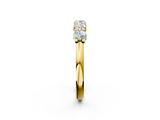 Yellow gold Round Cut Diamond Half Eternity Band with Prong Setting_6