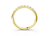 Yellow gold Round Cut Diamond Half-Eternity Band with Shared Prong Setting_7
