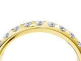 Yellow gold Round Cut Diamond Half-Eternity Band with Shared Prong Setting_8