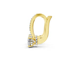 10K Yellow Gold 1.59 Carat E VS Round Diamond Hidden Halo Drop Earrings