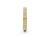 Yellow gold Round Cut Diamond Milgrain Bezel Set Eternity Band_11