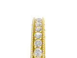 Yellow gold Round Cut Diamond Milgrain Bezel Set Eternity Band_14
