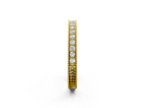 Yellow gold Round Cut Diamond Milgrain Eternity Band with Channel Setting_6