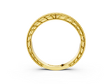 Yellow gold Round Cut Diamond Milgrain Eternity Band with Channel Setting_7