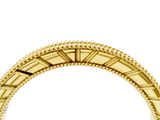 Yellow gold Round Cut Diamond Milgrain Eternity Band with Channel Setting_8