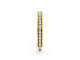 Yellow gold Round Cut Diamond Milgrain Pavé Eternity Band_6