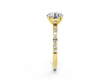 Yellow gold Round Cut Diamond Pavé Band with Six-Prong Setting_2