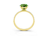 Yellow gold Round Cut Diamond Pavé Band with Six-Prong Setting_3