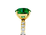 Yellow gold Round Cut Diamond Pavé Band with Six-Prong Setting_5